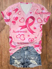 Women's Awareness V-Neck T-Shirt