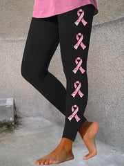Women's Pink Ribbon Awareness Leggings
