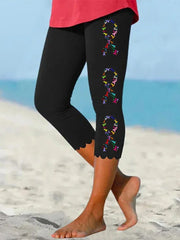 Women's All Awareness Ribbon Print Leggings