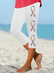 Women's All Awareness Ribbon Print Leggings