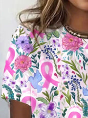 Women's Awareness Print Casual T-Shirt