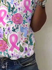 Women's Awareness Print Casual T-Shirt