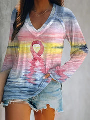 Women's Print Casual Long Sleeve T-Shirt
