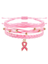 Women's Awareness Braided Twist Bracelet