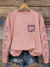 Women's PINk Out Football Printed Sweatshirt