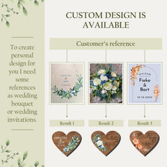 Custom Wooden Name Hearts, Wedding Boutonnieres, Guest Favors