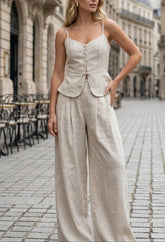 Two Piece Suit | Wide Leg Pant Set | Office Wear | Summer Work Outfit