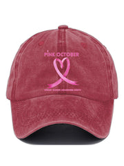 Pi̇nk October  Awareness Month Print Baseball Cap
