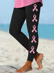 Women's Pink Ribbon  Awareness Leggings