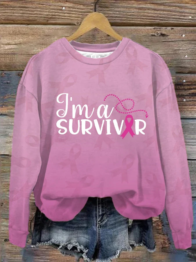 Women's  Ribbon Survivor Sweatshirt