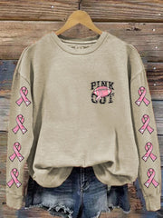 Women's PINk Out Football  Printed Sweatshirt