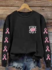 Women's PINk Out Football  Printed Sweatshirt