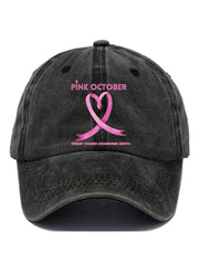Pi̇nk October  Awareness Month Print Baseball Cap