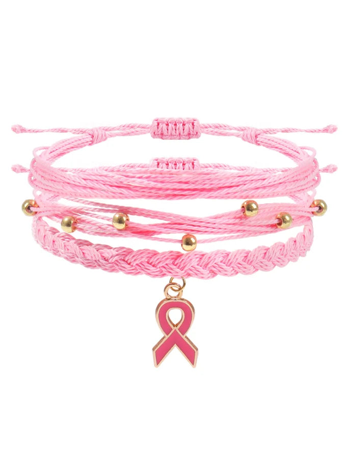 Women's Awareness Braided Twist Bracelet