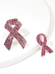 Women's Diamond Pink Ribbon Breast Prevention and Treatment Promotion Sign Care Breast Needle