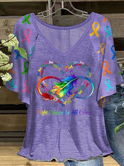 Women's Fight  In All Colors Ruffle Sleeve T-Shirt
