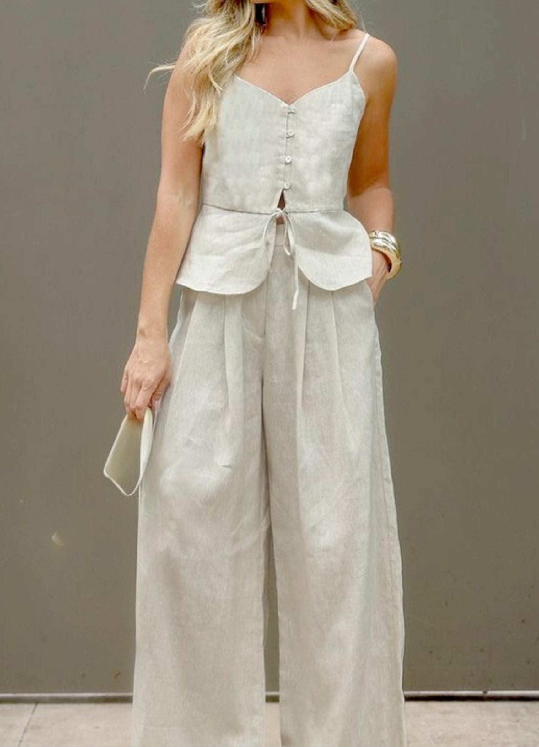 Two Piece Suit | Wide Leg Pant Set | Office Wear | Summer Work Outfit